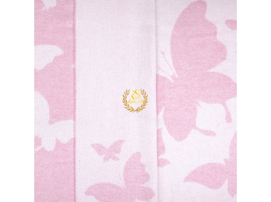 Плед хлопковый Бабочка розовый Love You 140 x 200 см (4128)