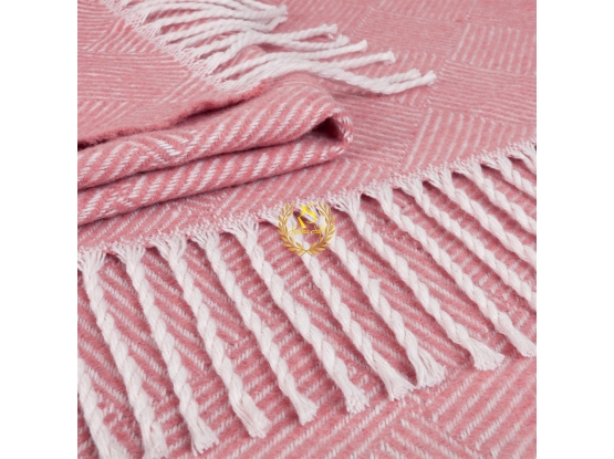 Плед хлопковый Крекер розовый Love You 140 x 200 см (4438)