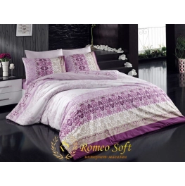 Постельное белье Bagdat lila Romeo Soft Ранфорс (комплект семейный)